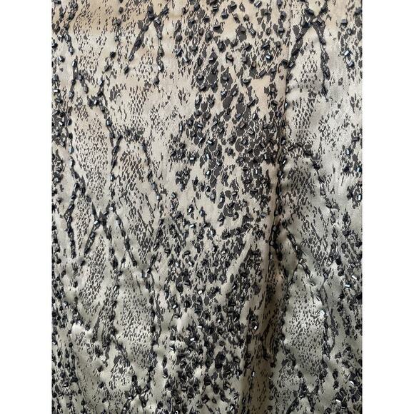 Vintage Cache Snake Print Beaded Sleeveless Satin Cocktail Dress • Size 6 ⬇️ - Picture 2 of 4
